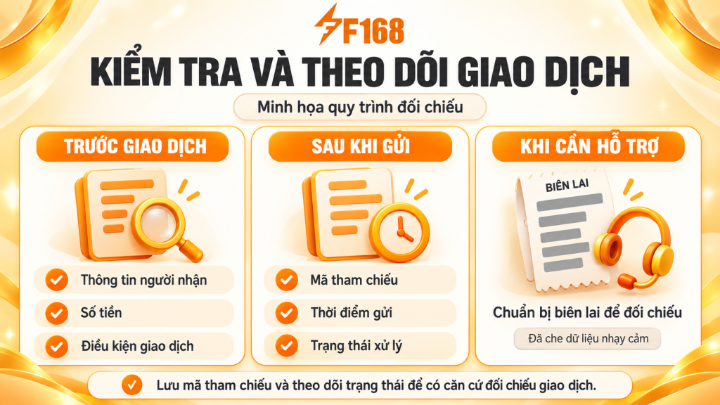 Kiểm tra và theo dõi giao dịch